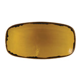 Dudson Harvest Chefs' Oblong Plates Mustard 355x189mm (6 Pack)