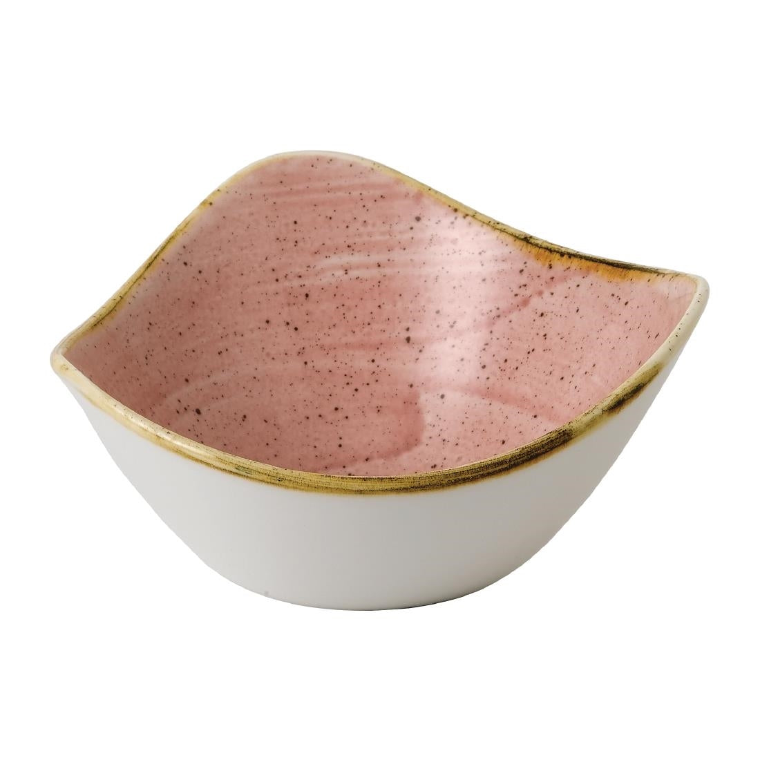 Churchill Stonecast Triangle Bowls Petal Pink 9oz (12 Pack)