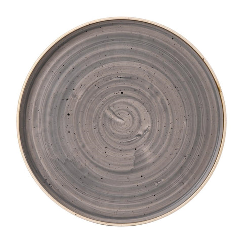 Stonecast Peppercorn Grey Walled Plate 10 3/4 " (Box 6)