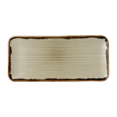 Dudson Harvest Organic Coupe Rectangle Platters Linen 346x156mm (6 Pack)