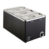 King Edward Wet and Dry Heat Bain Marie Black CBM2/BLK