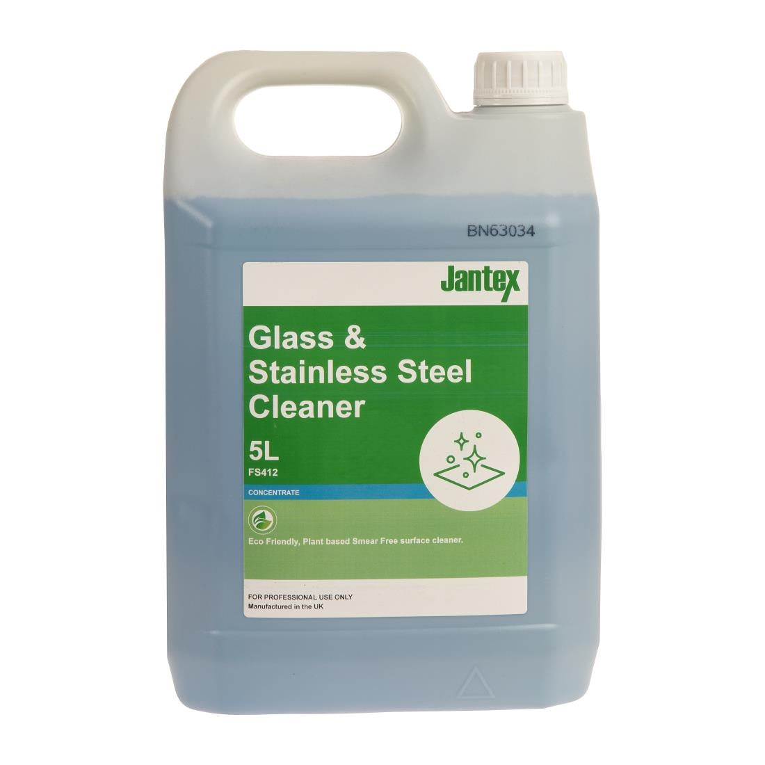 Jantex Green Glass and Stainless Steel Cleaner Concentrate 5Ltr