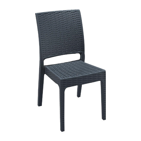 Florida Side Chair Dark Grey (Pack of 2)