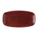 Churchill Stonecast Patina Chefs Oblong Plate Red Rust 287x152mm (Pack of 12)