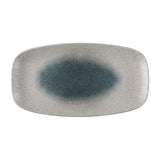 Churchill Raku Duo Agate Chefs Oblong Plate Topaz 348x189mm (Pack of 6)