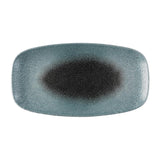 Churchill Raku Duo Chefs Oblong Plate Topaz Quartz 355x189mm (6 Pack)