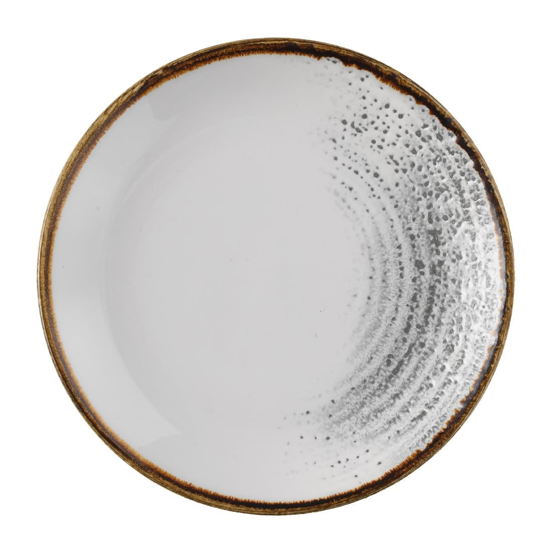 Churchill Studio Prints Homespun Accents Jasper Evolve Coupe Plates Grey 165mm (12 Pack)
