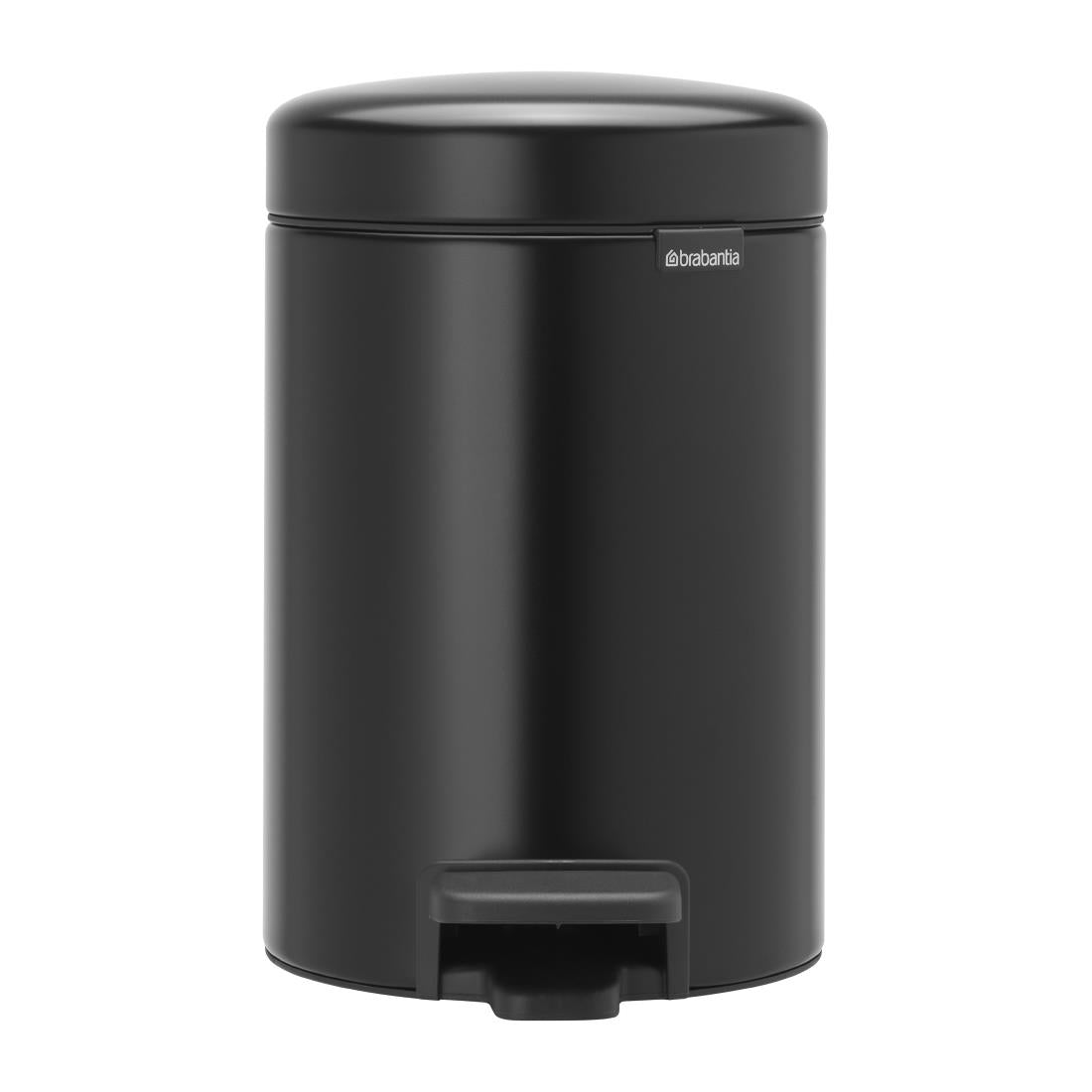 Brabantia Newlcon Pedal Bin Matt Black 3Ltr