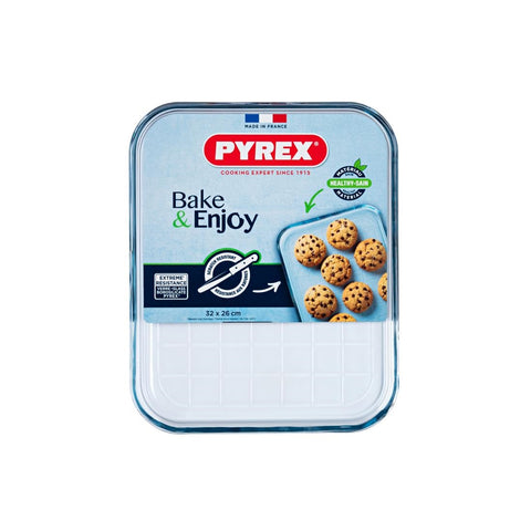 High-Grade Pyrex Glass Baking Tray 350 x 260 x 20mm