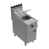 Falcon F900 Twin Basket Fryer on Feet with Fryer Angel Natural Gas