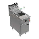 Falcon F900 Twin Basket Fryer with Filtration & Fryer Angel on Feet Propane Gas