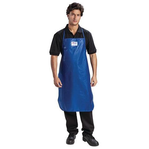 Burnguard Nylon QuicKlean Unisex Bib Apron Blue