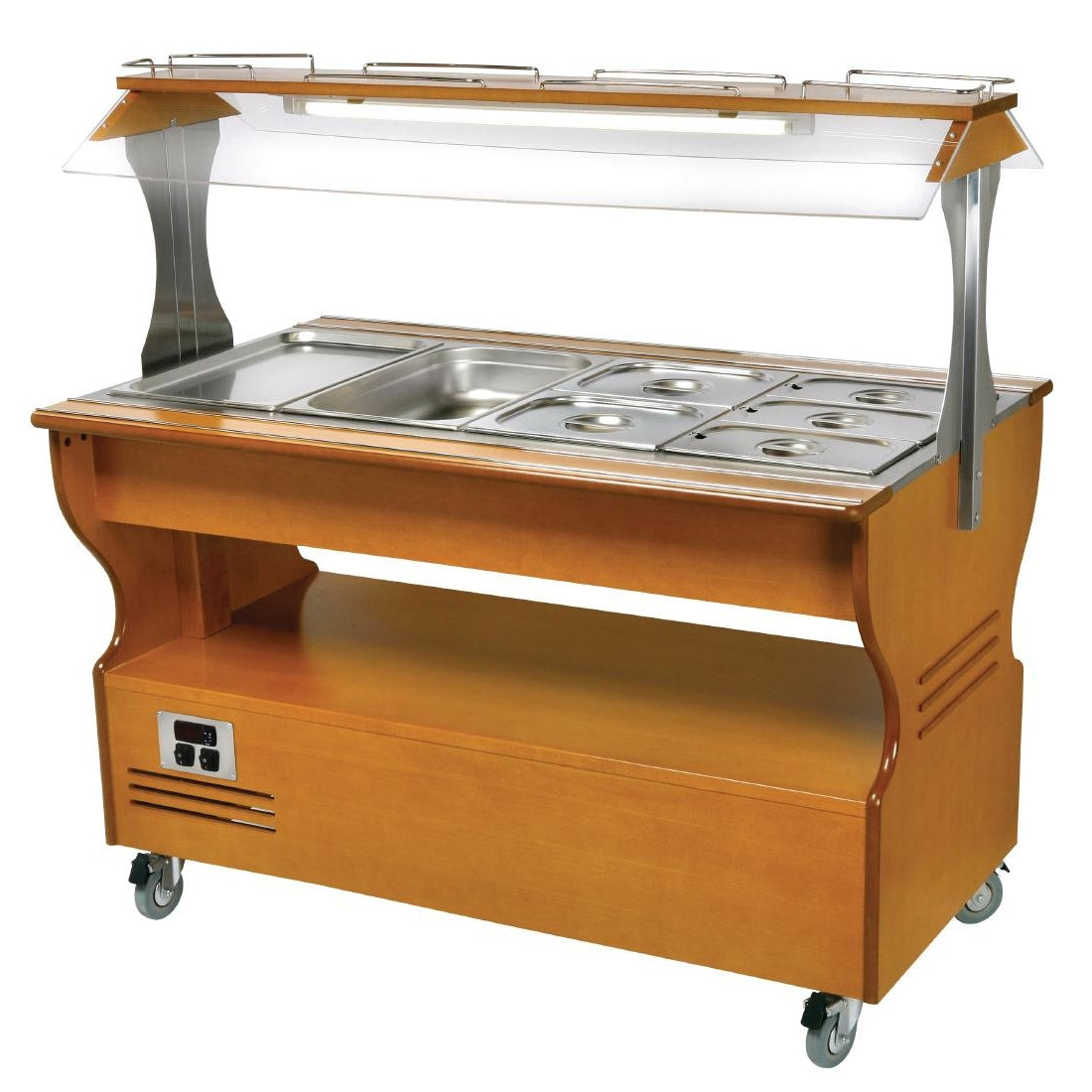 Roller Grill Chilled Salad Bar Light Wood SB40F