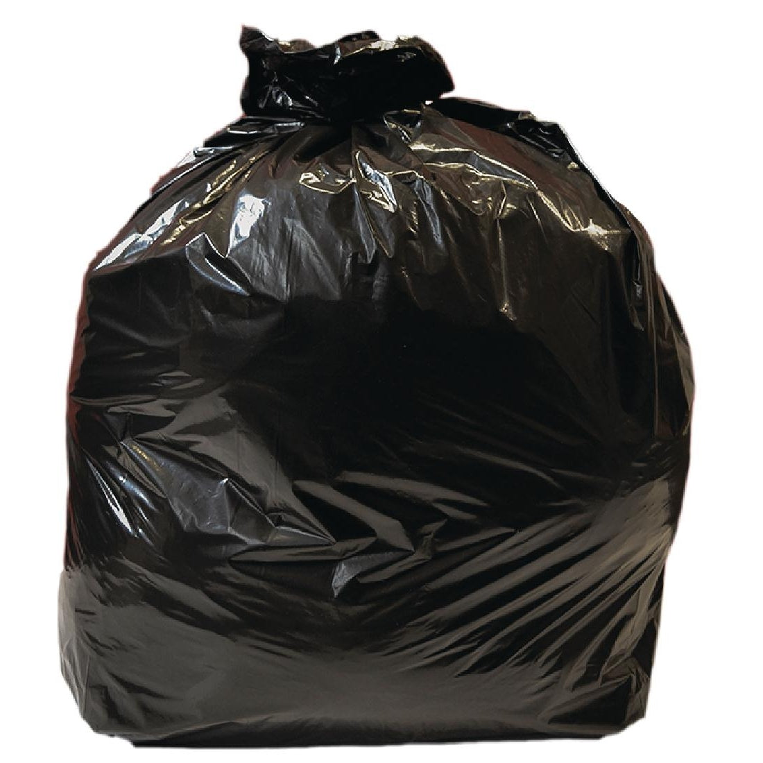 Jantex Large Medium Duty Black Bin Bags 80 Litre Pack of 10