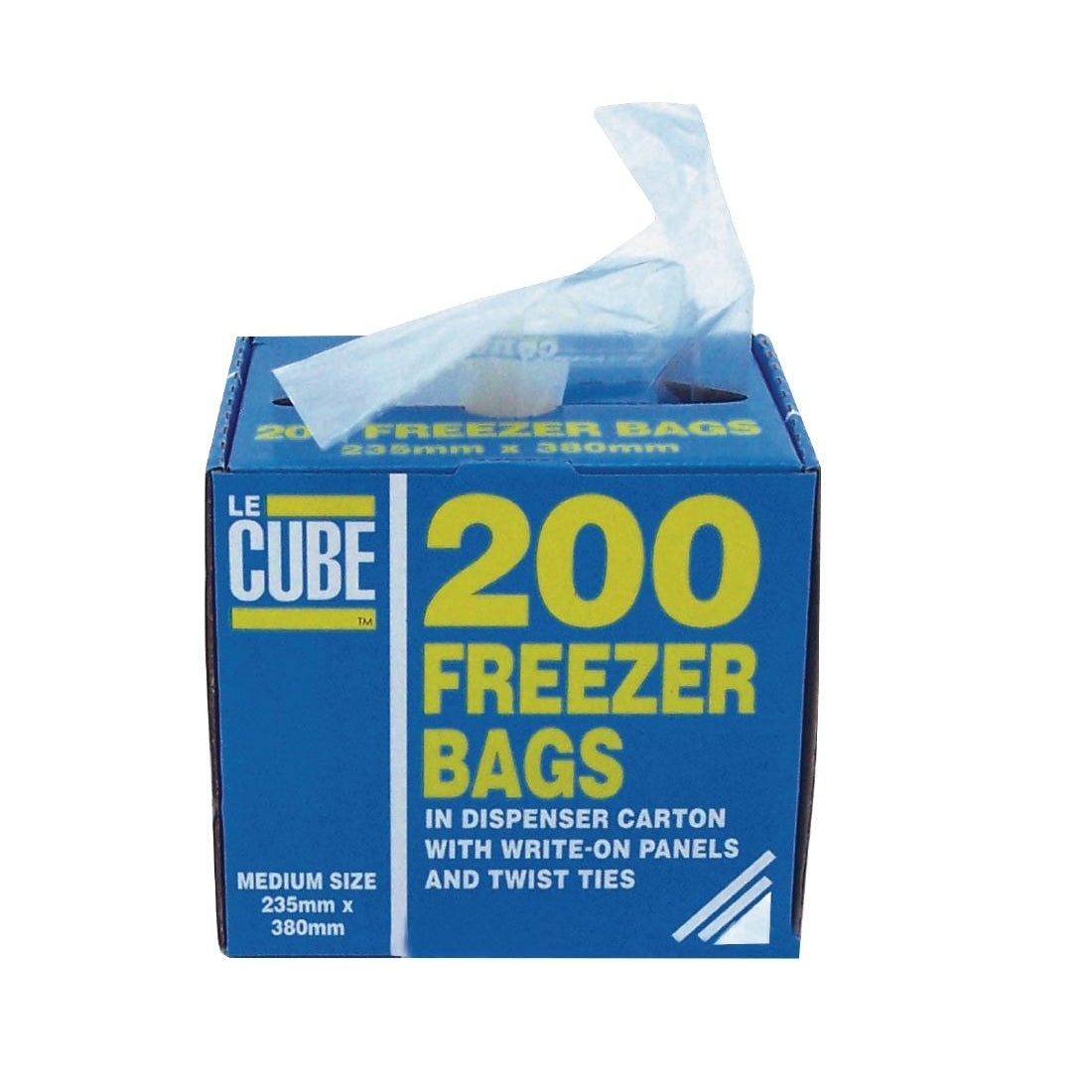 Le Cube Medium Freezer Bags 235x380mm (Pack of 200)