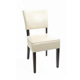 Bolero Chunky Faux Leather Chairs Cream (2 Pack)