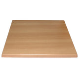 Bolero Pre-drilled Square Tabletop Beech Effect 600mm