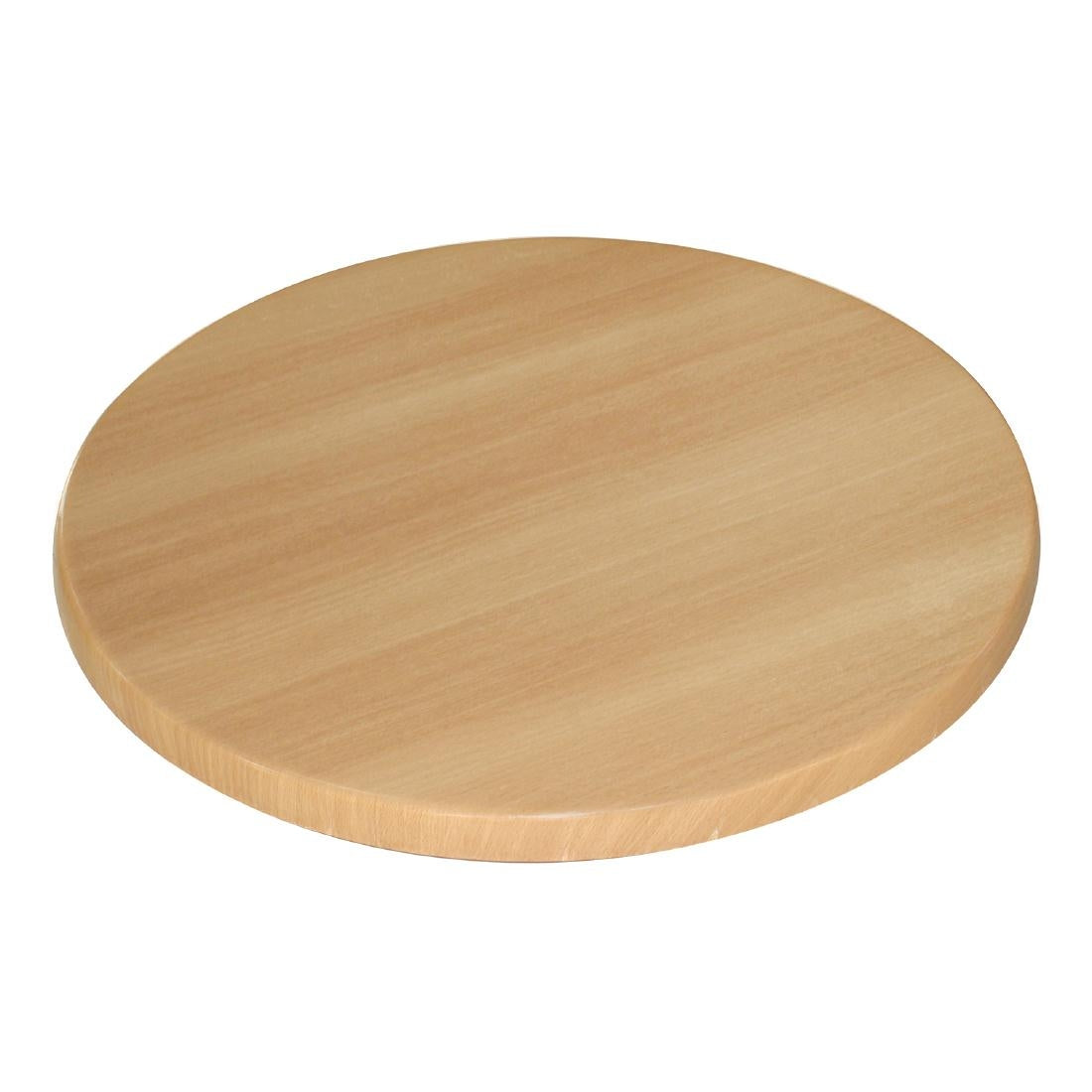 Bolero Pre-drilled Round Tabletop Beech Effect 600mm