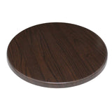 Bolero Pre-drilled Round Table Top Dark Brown 600mm