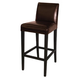 Bolero Faux Leather High Bar Stool Brown (Single)