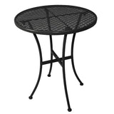 Bolero Black Steel Patterned Round Bistro Table Black 600mm