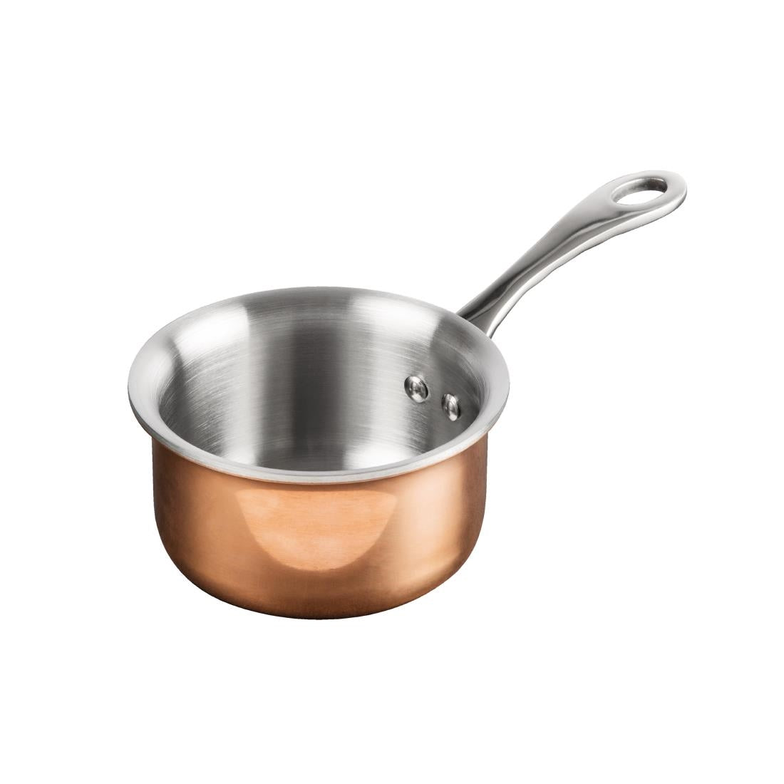 Vogue Copper Tri Wall Mini Saucepan 9cm
