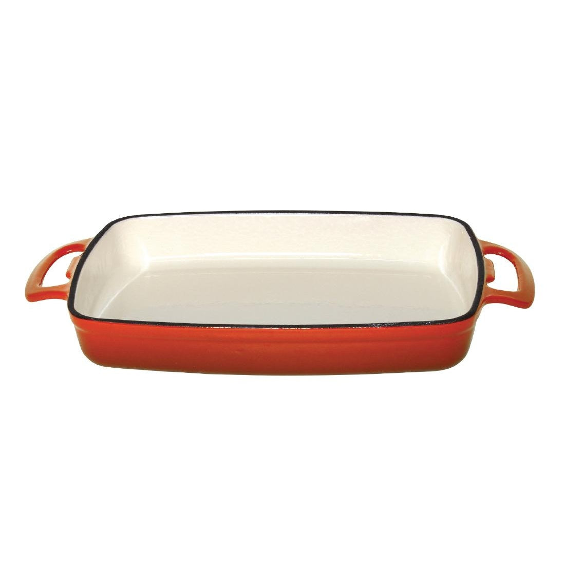 Vogue Orange Cast Iron Casserole Dish 1.8Ltr