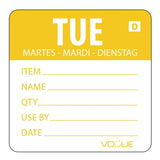 Hygiplas Dissolvable Day of the Week Labels Tuesday (250 Pack)