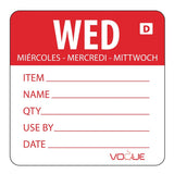 Hygiplas Dissolvable Day of the Week Labels Wednesday (250 Pack)