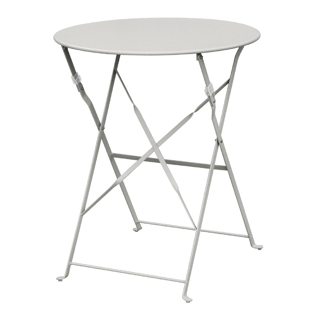 Bolero Perth Grey Pavement Style Steel Table Round 600mm