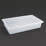 Vogue Polypropylene 1/1 Gastronorm Container with Lid 100mm