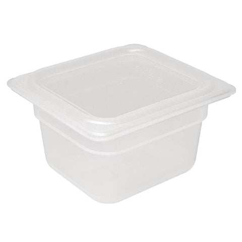 Vogue Polypropylene 1/6 Gastronorm Container with Lid 150mm