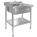 Vogue Stainless Steel Midi Pot Wash Sink with Undershelf