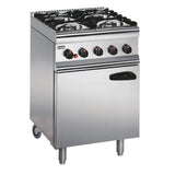 Lincat Silverlink 600 Propane Gas 4 Burner Range with Rear Castors SLR6C/P