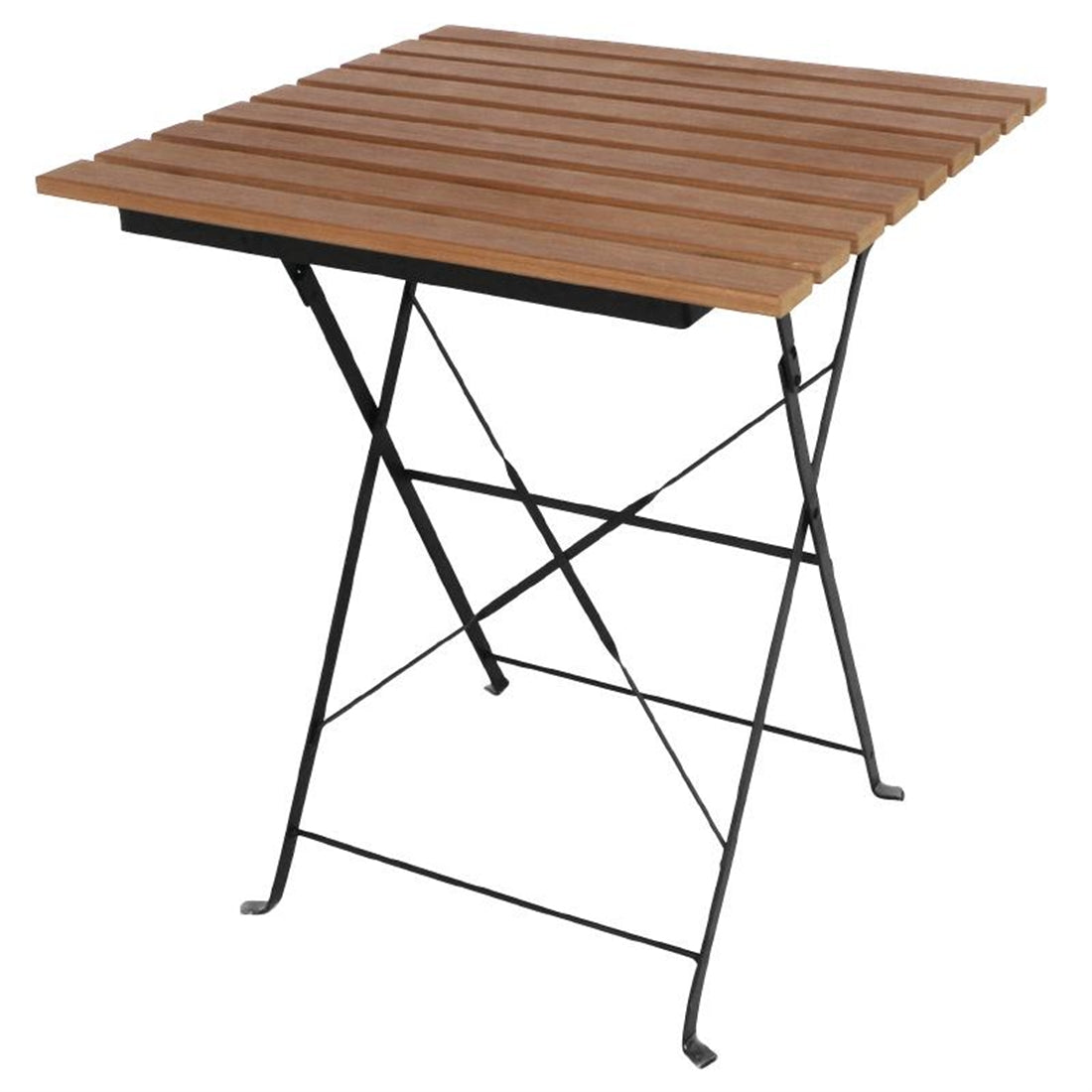 Bolero Square Faux Wood Bistro Folding Table 600mm (Single)