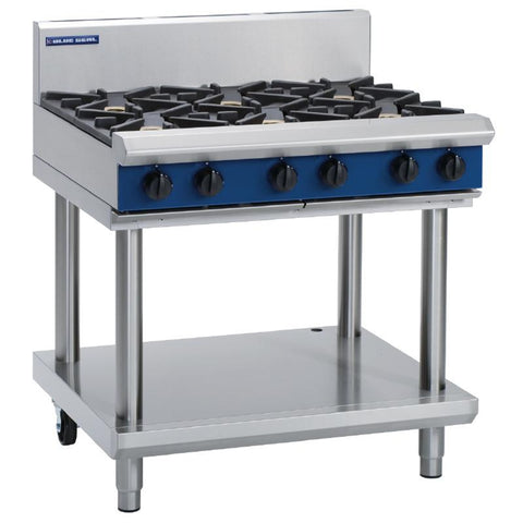 Blue Seal Evolution Cooktop 6 Open Burners Nat Gas on Stand 900mm G516D-LS/N