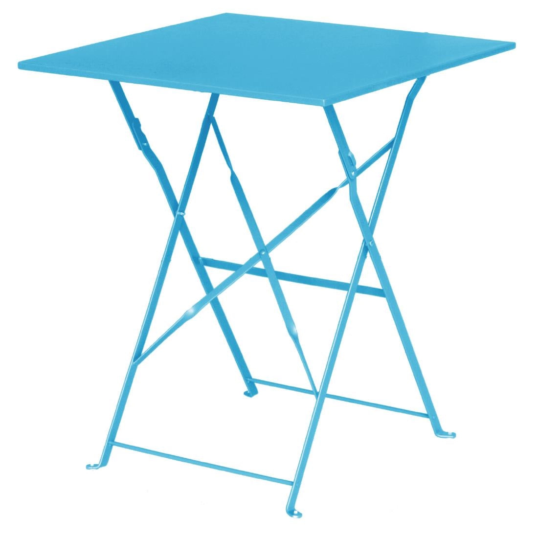 Bolero Perth Blue Pavement Style Steel Table Square 600mm