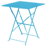 Bolero Perth Blue Pavement Style Steel Table Square 600mm