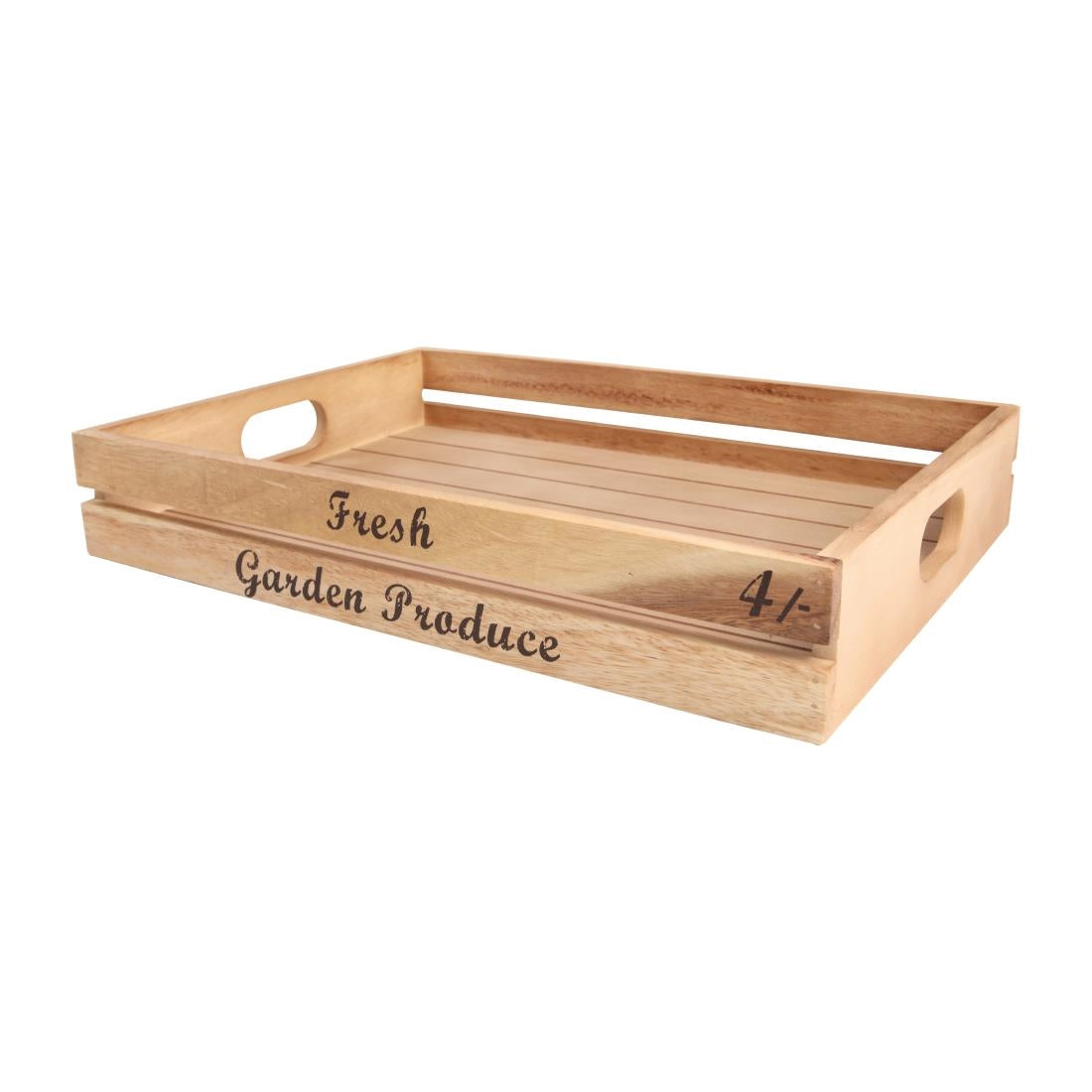 T&G Rustic Wooden Fruit and Veg Crate Large