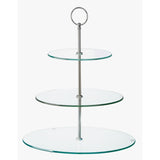 Glass Three Tiered Afternoon Tea Cake Stand