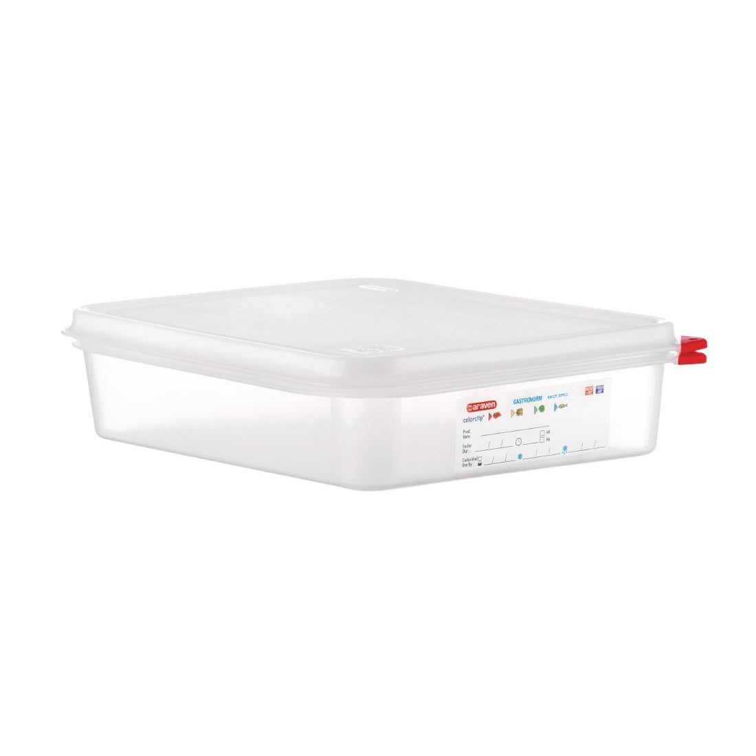 Araven Polypropylene 1/2 Gastronorm Food Containers 4Ltr (Pack of 4)