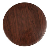 Bolero Pre-drilled Round Table Top Dark Brown 800mm