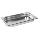 Vogue Stainless Steel 1/3 Gastronorm Pan 40mm