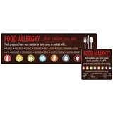 Food Allergen Window and Wall Stickers (8 pack)