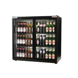 Autonumis EcoChill Double Sliding Door Maxi Back Bar Cooler, Black A210101