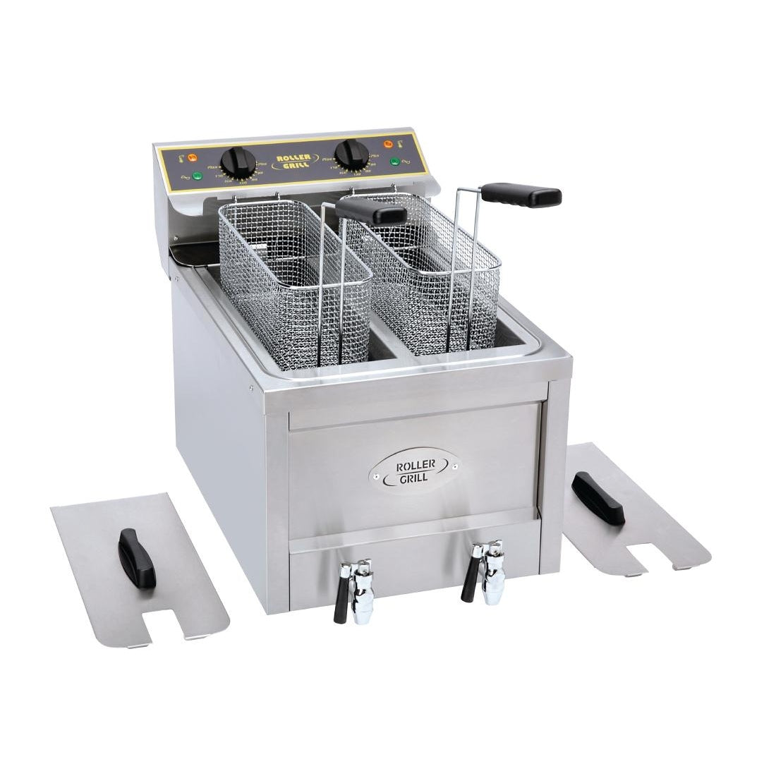 Roller Grill Twin Tank Twin Basket Countertop Electric Fryer RFE8D