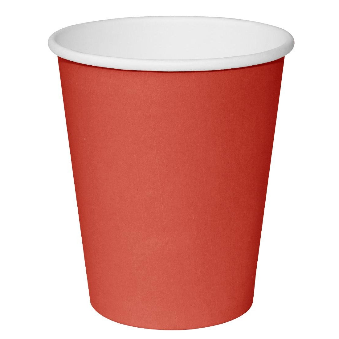 Fiesta Recyclable Single Wall Takeaway Coffee Cups Red 225ml / 8oz (Pack of 50)