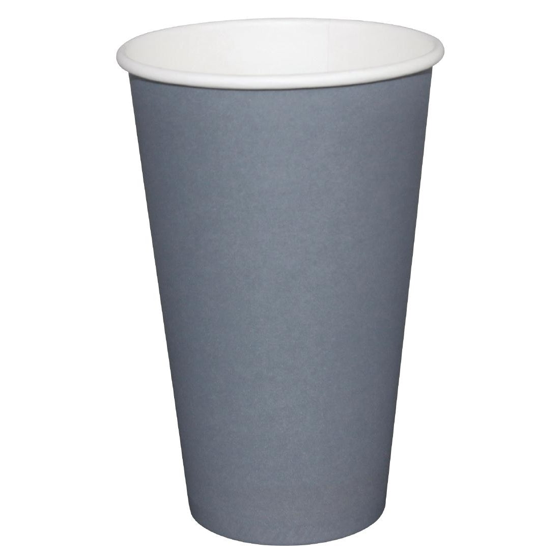 Fiesta Recyclable Coffee Cups Single Wall Charcoal 225ml / 8oz (Pack of 1000)