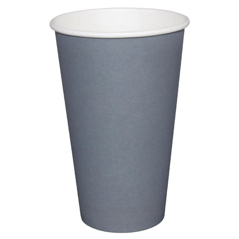 Fiesta Single Wall Takeaway Coffee Cups Charcoal 225ml / 8oz x 1000