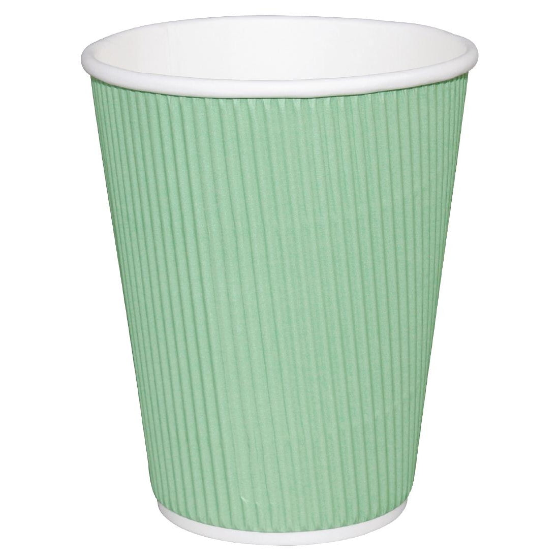 Fiesta Recyclable Coffee Cups Ripple Wall Turquoise 225ml / 8oz (Pack of 500)